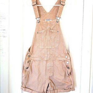 Khaki Tan Old Navy Overall Shorts